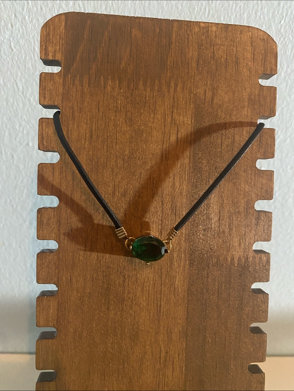 Emerald Green Crystal Pendant Necklace